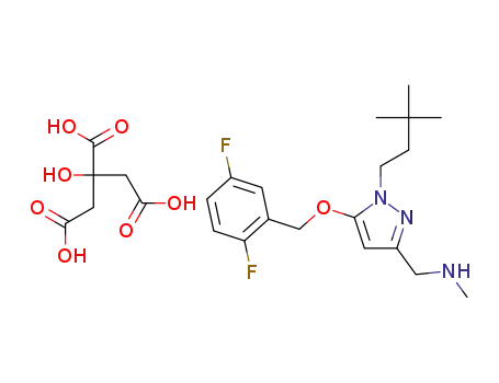 1-{5-[(2,5-difluorobenzyl)oxy]-1-(3,3-dimethylbutyl)-1H-pyrazol-3-yl}-N-methylmethanamine monocitrate
