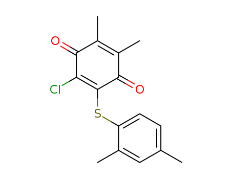 2-chloro-3-(2,4-dimethylphenylthio)-5,6-dimethyl-1,4-benzoquinone