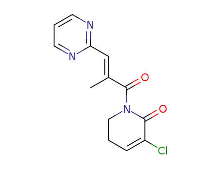 (E)-3-chloro-1-(2-methyl-3-(pyrimidin-2-yl)acryloyl)-5,6-dihydropyridin-2(1H)-one