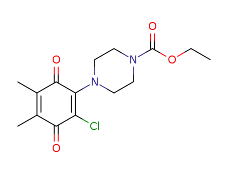 ethyl 4-(2-chloro-4,5-dimethyl-3,6-dioxocyclohexa-1,4-dien-1-yl)piperazine-1-carboxylate