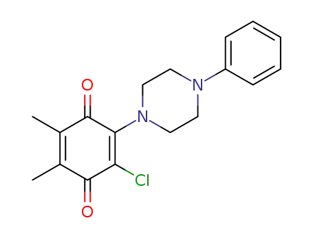 2-chloro-5,6-dimethyl-3-(4-phenylpiperazin-1-yl)-1,4-benzoquinone