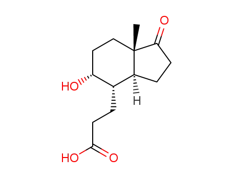 3aα-H-4α-(3’-propionic acid)-5α-hydroxy-7aβ-methylhexahydro-1-indanedione