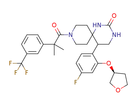 5-(4-fluoro-2-{[(3S)-oxolan-3-yl]oxy}phenyl)-9-{2-methyl-2-[3-(trifluoromethyl)phenyl]propanoyl}-1,3,9-triazaspiro[5.5]undecan-2-one