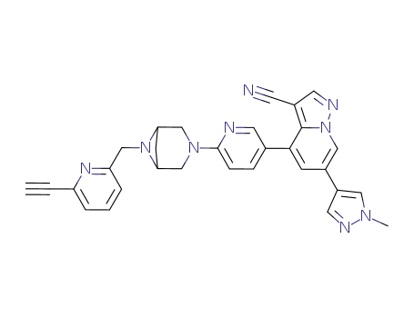 4-(6-(6-((6-ethynylpyridin-2-yl)methyl)-3,6-diazabicyclo[3.1.1]hept-3-yl)pyridin-3-yl)-6-(1-methyl-1H-pyrazol-4-yl)pyrazolo[1,5-a]pyridine-3-carbonitrile