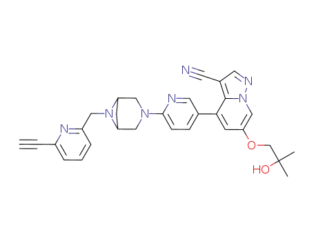 4-(6-(6-((6-ethynylpyridin-2-yl)methyl)-3,6-diazabicyclo[3.1.1]heptan-3-yl)pyridin-3-yl)-6-(2-hydroxy-2-methylpropoxy)pyrazolo[1,5-a]pyridine-3-carbonitrile