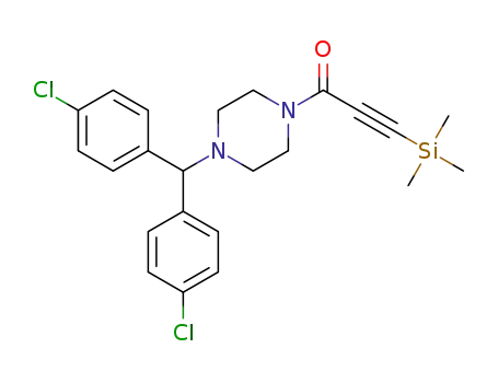 1-(4-(bis(4-chlorophenyl)methyl)piperazin-1-yl)-3-(trimethylsilyl)prop-2-yn-1-one