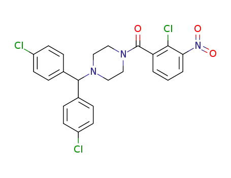 (4-(bis(4-chlorophenyl)methyl)piperazin-1-yl)(2-chloro-3-nitrophenyl)methanone