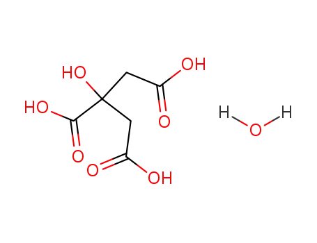 Molecular Structure of 5949-29-1 (Citric acid monohydrate)