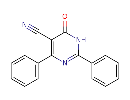 Molecular Structure of 737-54-2 (5-Pyrimidinecarbonitrile, 1,4-dihydro-4-oxo-2,6-diphenyl-)