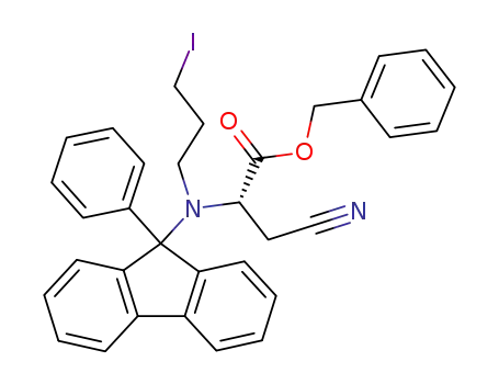 (S)-3-Cyano-2-[(3-iodo-propyl)-(9-phenyl-9H-fluoren-9-yl)-amino]-propionic acid benzyl ester