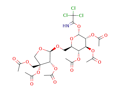 2,3,4-tri-O-acetyl-6-O-<(3-C-acetoxymethyl)-2,3-di-O-acetyl-β-D-erythrofuranosyl>-α-D-glucopyranosyl trichloroacetimidate