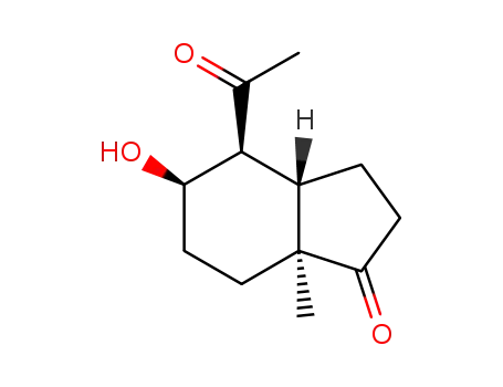 3aα-H-4α-acetyl-5α-hydroxy-7aβ-methyl-hexahydro-1-indanone