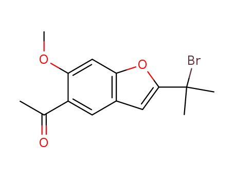 1-[2-(1-Bromo-1-methyl-ethyl)-6-methoxy-benzofuran-5-yl]-ethanone