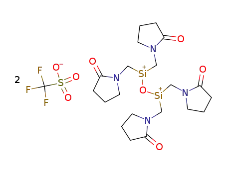 1,1,3,3-tetrakis(2-oxopyrrolidinomethyl)disiloxane bis(trifluoromethylsulfonate)