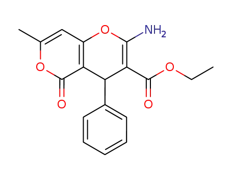 ethyl 2-amino-5-oxo-4-phenyl-7-methyl-4H,5H-pyrano[3,2-c]pyran-3-carboxylate