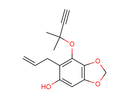 6-Allyl-7-(1,1-dimethyl-prop-2-ynyloxy)-benzo[1,3]dioxol-5-ol