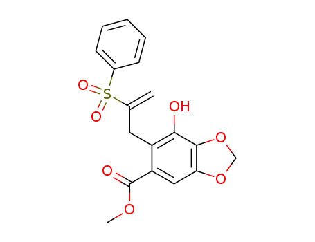 6-(2-Benzenesulfonyl-allyl)-7-hydroxy-benzo[1,3]dioxole-5-carboxylic acid methyl ester