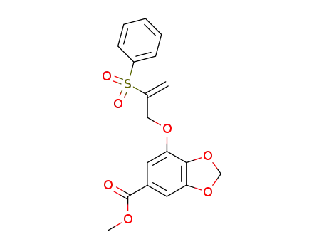 7-(2-Benzenesulfonyl-allyloxy)-benzo[1,3]dioxole-5-carboxylic acid methyl ester