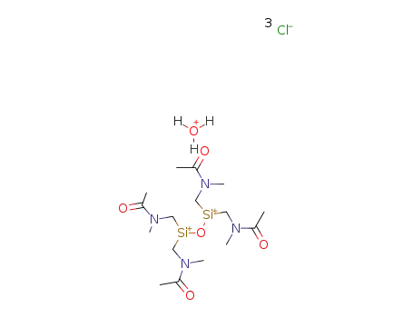 1,1,3,3-tetrakis<(N-methylacetamido)methyl>disiloxane hydroxonium trichloride
