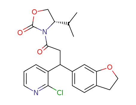 (S)-3-[3-(2-Chloro-pyridin-3-yl)-3-(2,3-dihydro-benzofuran-6-yl)-propionyl]-4-isopropyl-oxazolidin-2-one