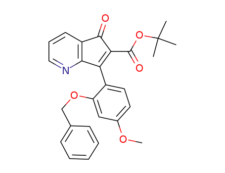 Molecular Structure of 496047-46-2 (5H-Cyclopenta[b]pyridine-6-carboxylic acid,
7-[4-methoxy-2-(phenylmethoxy)phenyl]-5-oxo-, 1,1-dimethylethyl ester)
