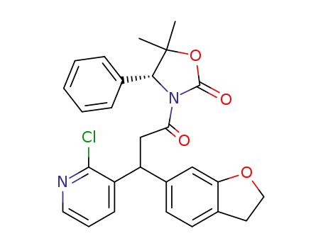 (R)-3-[3-(2-Chloro-pyridin-3-yl)-3-(2,3-dihydro-benzofuran-6-yl)-propionyl]-5,5-dimethyl-4-phenyl-oxazolidin-2-one