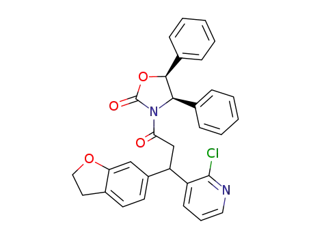 (4R,5S)-3-[3-(2-Chloro-pyridin-3-yl)-3-(2,3-dihydro-benzofuran-6-yl)-propionyl]-4,5-diphenyl-oxazolidin-2-one