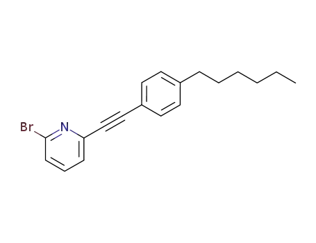 Molecular Structure of 762262-22-6 (Pyridine, 2-bromo-6-[(4-hexylphenyl)ethynyl]-)