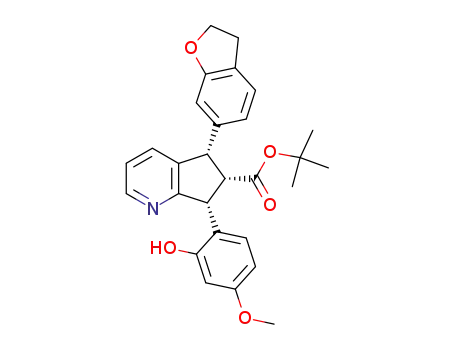 (5RS,6RS,7SR)-7-(2-hydroxy-4-methoxyphenyl)-6-tert-butoxycarbonyl-5-(2,3-dihydrobenzo[b]furan-6-yl)-6,7-dihydro-5H-cyclopenta[b]pyridine