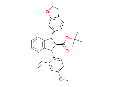 5-(2,3-dihydro-benzofuran-6-yl)-7-(4-methoxy-2-vinyl-phenyl)-6,7-dihydro-5H-[1]pyrindine-6-carboxylic acid tert-butyl ester