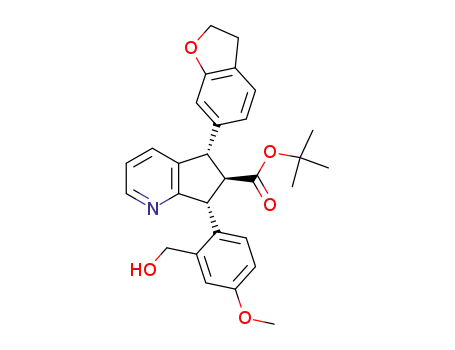 (5RS,6SR,7SR)-7-(2-hydroxymethyl-4-methoxyphenyl)-6-tert-butoxycarbonyl-5-(2,3-dihydrobenzo[b]furan-6-yl)-6,7-dihydro-5H-cyclopenta[b]pyridine