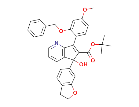 7-(2-benzyloxy-4-methoxyphenyl)-6-tert-butoxycarbonyl-5-(2,3-dihydrobenzo[b]furan-6-yl)-5-hydroxy-5H-cyclopenta[b]pyridine