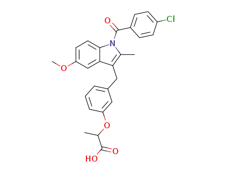 2-(3-{ [ 1-(4-Chlorobenzoyl)-2-methyl-5-(methoxy)-1H-indol-3-yl]methyl }phenoxy)propanoic acid