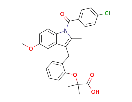 2-(2-{ [1-(4-Chlorobenzoyl)-2-methyl-5-(methoxy)-1H-indol-3-yl]methyl }phenoxy)-2-methylpropanoic acid