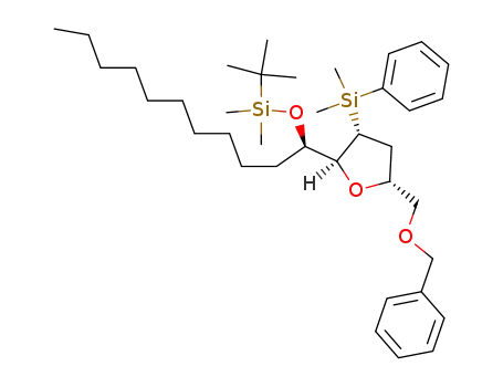 (2S,3R,5R)-5-(benzyloxymethyl)-2-[(1R)-1-(tert-butyldimethylsilanyloxy)undecyl]-3-(dimethylphenylsilanyl)tetrahydrofuran
