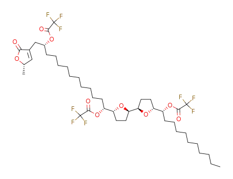Trifluoro-acetic acid (1R,12R)-13-((S)-5-methyl-2-oxo-2,5-dihydro-furan-3-yl)-12-(2,2,2-trifluoro-acetoxy)-1-{(2R,5R,2'R,5'R)-5'-[(R)-1-(2,2,2-trifluoro-acetoxy)-undecyl]-octahydro-[2,2']bifuranyl-5-yl}-tridecyl ester