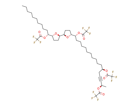 Trifluoro-acetic acid (1R,12R,16R)-12,16-bis-(2,2,2-trifluoro-acetoxy)-1-{(2R,5R,2'R,5'R)-5'-[(R)-1-(2,2,2-trifluoro-acetoxy)-undecyl]-octahydro-[2,2']bifuranyl-5-yl}-heptadec-14-ynyl ester