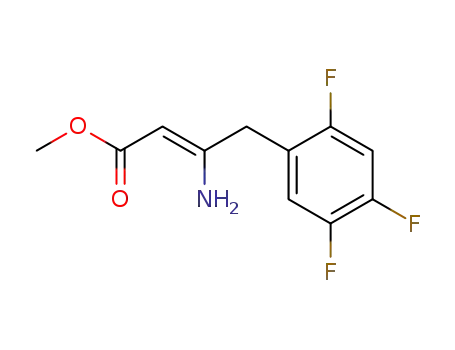 Molecular Structure of 881995-70-6 ((Z)-Methyl 3-aMino-4-(2,4,5-trifluorophenyl)but-2-enoate)