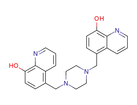 Molecular Structure of 22505-80-2 (8-Quinolinol, 5,5'-[1,4-piperazinediylbis(methylene)]bis-)