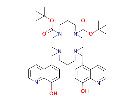 di(tert-butyl) 4,8-bis((8-hydroxyquinolin-5-yl)methyl)-1,4,8,11-tetraazacyclotetradecane-1,11-dicarboxylate
