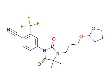 4-{4,4-Dimethyl-2,5-dioxo-3-[3-(tetrahydro-furan-2-yloxy)-propyl]-imidazolidin-1-yl}-2-trifluoromethyl-benzonitrile