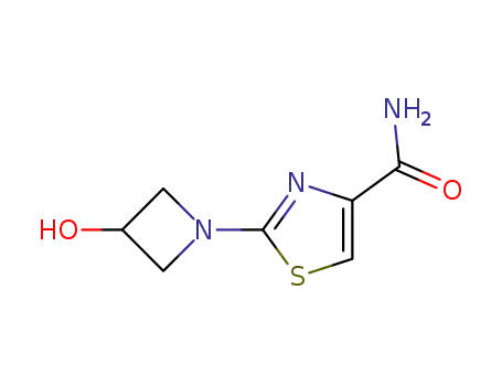 Molecular Structure of 429666-66-0 (4-Thiazolecarboxamide, 2-(3-hydroxy-1-azetidinyl)-)