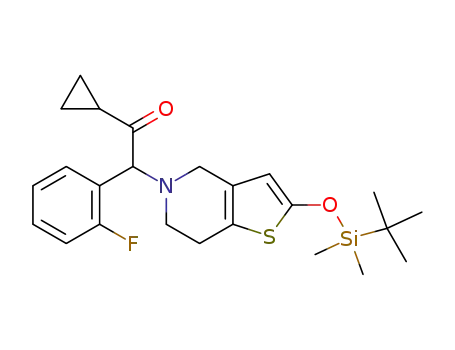 2-(tert-butyldimethylsilyloxy)-5-(α-cyclopropylformyl-2-fluorobenzyl)-4,5,6,7-tetrahydrothieno[3,2-c]pyridine