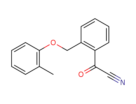 Molecular Structure of 143211-11-4 (2-(2-methylphenoxymethyl)benzoyl cyanide)
