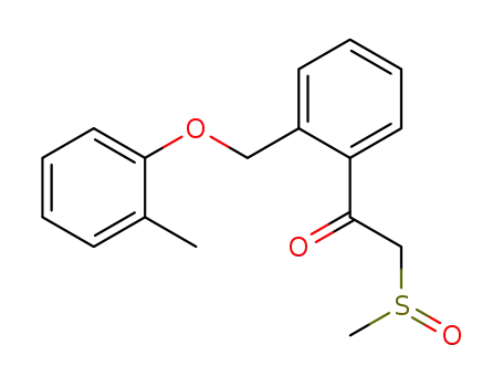 Molecular Structure of 143358-87-6 (Ethanone, 1-[2-[(2-methylphenoxy)methyl]phenyl]-2-(methylsulfinyl)-)