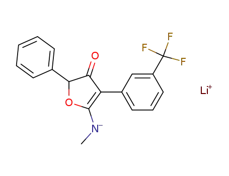 Lithium salt of 2-phenyl-3-oxo-4-(3-trifluoromethylphenyl)-5-methylamino-2,3-dihydrofuran