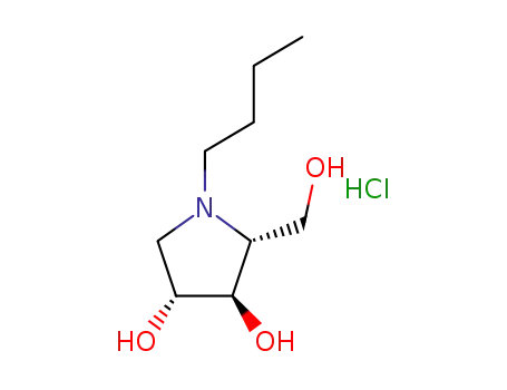 (2R,3R,4R)-1-Butyl-3,4-dihydroxy-2-hydroxymethylpyrrolidine, hydrochloride