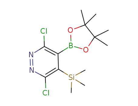 3,6-dichloro-4-(4,4,5,5-tetramethyl-1,3,2-dioxaborolan-2-yl)-5-(trimethylsilyl)pyridazine