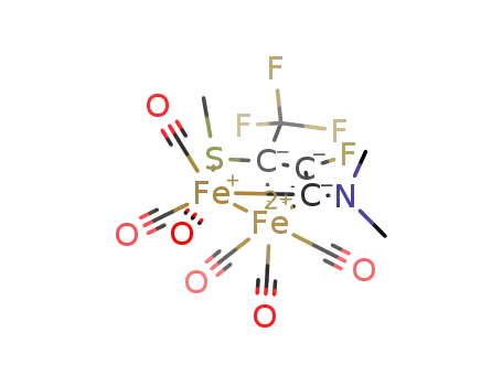 [(Fe(CO)3)2(μ-S(Me)C(CF3)CFC(NMe2))]