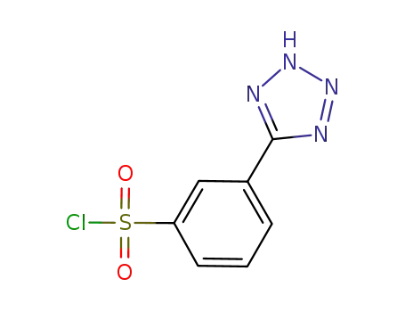 Molecular Structure of 476362-71-7 (Benzenesulfonyl chloride, 3-(1H-tetrazol-5-yl)-)